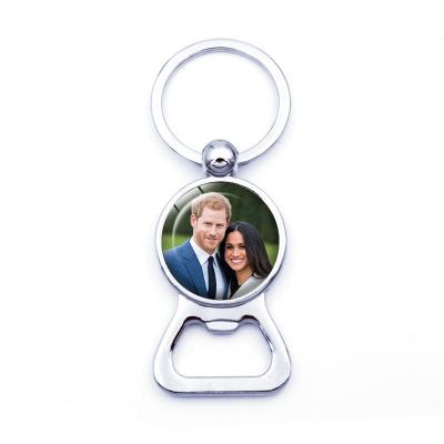 China New S1057 Fashion Wedding Time Gem Key Ring Opener Metal Bottle Cute Car Souvenir Cute Animal Pendant Gift for sale