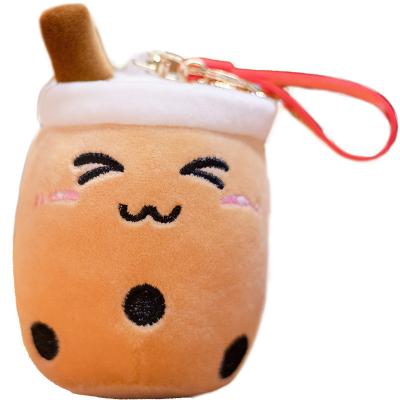 China S1006 Kawaii Cute Animal Bubble Tea Plush Doll Keychain Soft Toy Keychain Stuffed Boba Doll Keychain Soft Cute Backpack Decoration Best Birthday Gifts For Girl for sale