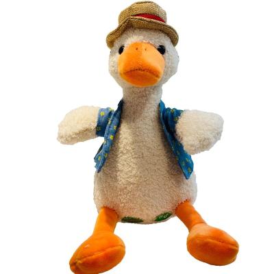 China Cute Animal Doll S1122 Douyin The Same Toy Repeat Duck Plush Toy Net Red Electric Sand Refueled Duck for sale