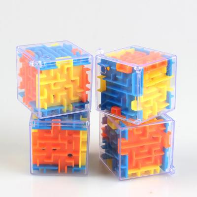 China Cute Animal Doll Maze Toy Universal 3D Cube Rolling Hot Ball Game Maze Cube Puzzle Maze Toys For Children Educational for sale