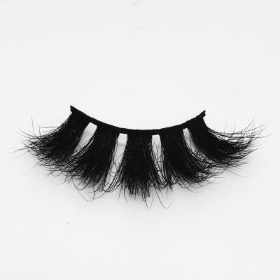 China S1170 25mm Long Natural Mink Hair Eyelashes European and American Curl Multilayer Thick Stereo Cross Eyelashes for sale