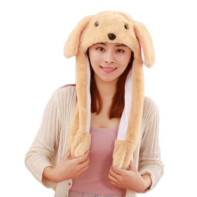 China S1363 Cute Animal Creative Doll Hats With Movable Ears Rabbits Cartoon Creative Hats For Kids And Adults Gifts for sale