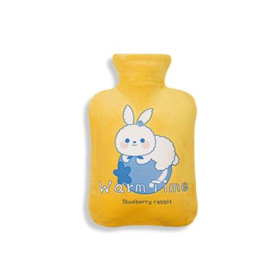 China S1460 winter cute animal hot water bag thickened PVC explosion-proof creative hand heating mini cartoon fluffy set hot water bag for sale