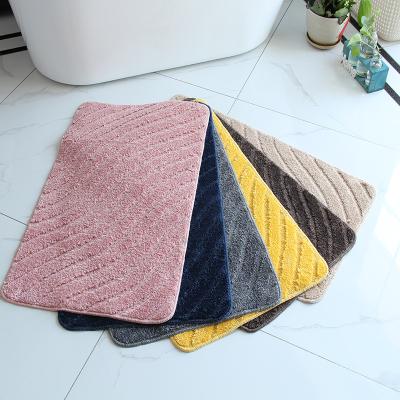 China Super Absorbent Bathroom Shower Floor Mat Anti Skid Soft Toilet Washable Floor Mat Front Door Mat Living Room Mat for sale