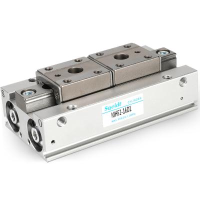 China Building Material Shops Parallel Small Claw Finger Pneumatic Cylinder MHF2-8D/12D/16D/20D-1/2 For Guideway Slide Table for sale