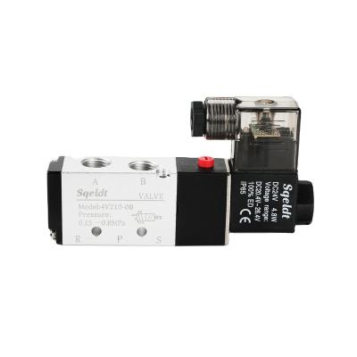 China 4V210-08 Pneumatic Pneumatic Solenoid Valve 24V Five-way Two Position Cylinder Reversing Valve 220V Electric Solenoid Control Valve for sale