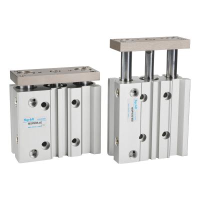 China Three Bar Three Axis Air Pneumatic Cylinder MGPM Series Pneumatic Three Bar Adjustable Cylinder With Guide Rod for sale