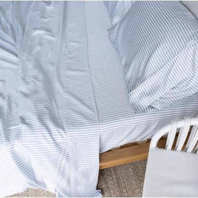 China Disposable 100% Organic Bamboo Sheet Set in Stripe Design for sale