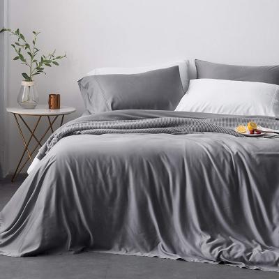 China 300Tc Chemical Free 100% Viscose Organic Bamboo Sheet Set Satin Finish for sale