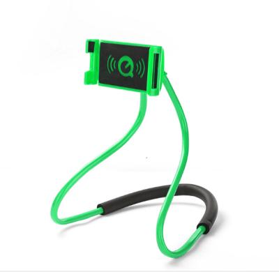 China Wholesale ABS+silicone lazy hangs neck mobile phone bracket 360 cell phone holder flexible car phone holder for sale