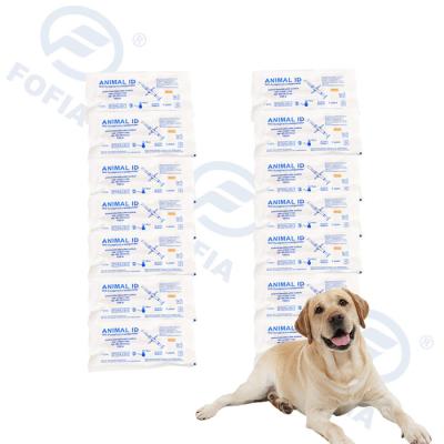 China Animal Chip Number Microchip Implanter Sterilized Universal With 15 Digit Number pet locator chip  pet rfid chip for sale