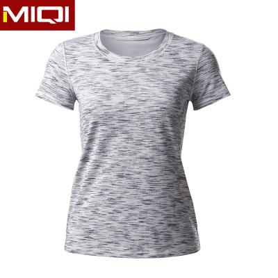 China Breathable Quick Dry T-shirt Customize Women's Fitness Clothing T-shirt Guangzhou Miqi for sale