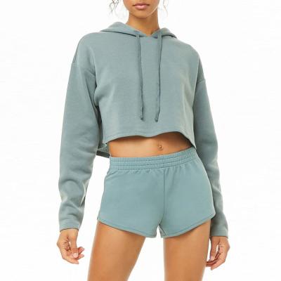 China Logo Hoodies Crop Sleeve Yoga Breathable Customized Tops Women Custom Pullover Sport Long Tracksuit Athletic Top Fitness for sale