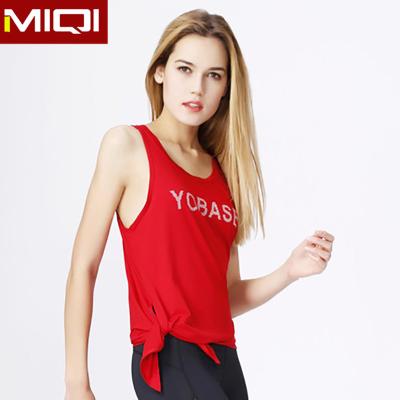 China Newest Design Private Label Wicking Performance Breathable Women Loose Yoga Gym Single Tank Top for sale