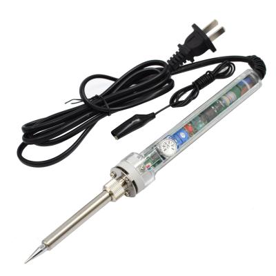 China Pencil Handle 50W 220V Adjustable Temperature Internally Heated Board Transparent Handle Soldering Electric Soldering Iron for sale