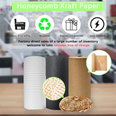 China 4 broodjes Niet beklede 38CM*100M Honeycomb Wrapping Paper Bio Chemisch afbreekbaar Te koop