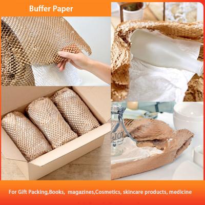 China Jungfrau zermahlen schützende Kissen-Papier-Rolle des Bienenwaben-Kraftpapier-80gsm zu verkaufen