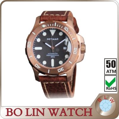 China Eco - Friendly Material Bronze Dive Watch , Adjustable Band Bronze Wrist Watch for sale