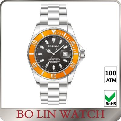 China Automatic Movement Deep Sea Diving Watches , 100ATM Sapphire Glass Watch for sale