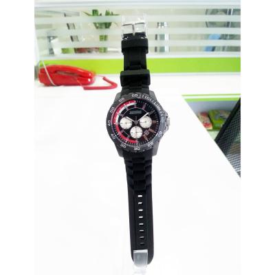 China Rubber Band Automatic Black Carbon Fiber Watches With Buckle Small Face for sale