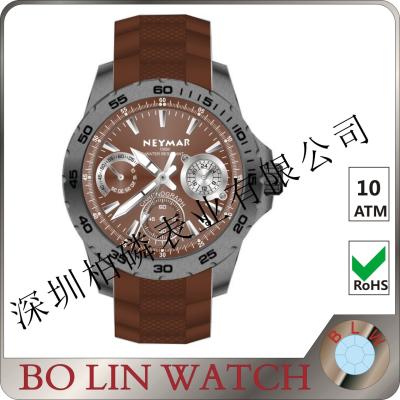 China Tempered Glass Carbon Elements Watches , Chronograph Scratch Resistant Forged Carbon Watch for sale