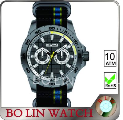 China Two Sub - Dials Carbon Fiber Mens Watch Mutil - Funtional Colorful Straps for sale