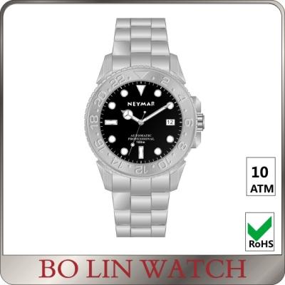 China SS Mesh Bracelet All Titanium Automatic Watch Super White Luminous For Outdoor for sale