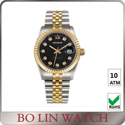 China Charm Swiss Movt. 18K Solid Gold Watches For Aidult Mineral / Sapphire Glass for sale