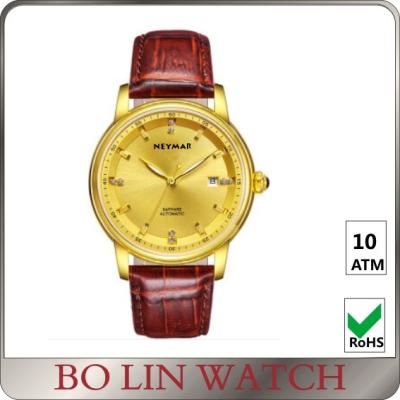 China Stainless Steel Case 18k Solid Gold Watches For Ladies Adjustable Size for sale