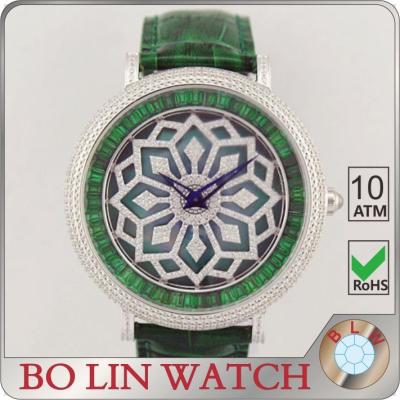 China Beautiful Designer Classic Diamond Quartz Watch Color Stones Sapphire Crystal for sale