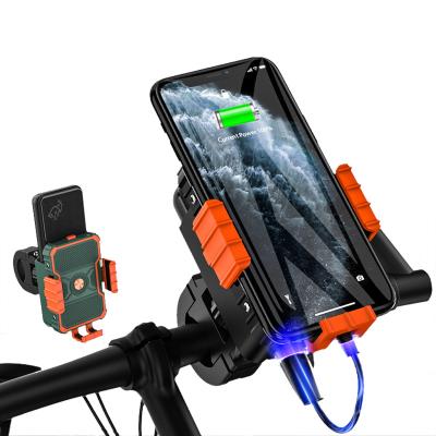 China Wholesale PORTABLE hot sale ABS plastic cell phone holder for mobile phone charger bike word bike usb holder fast charging for sale