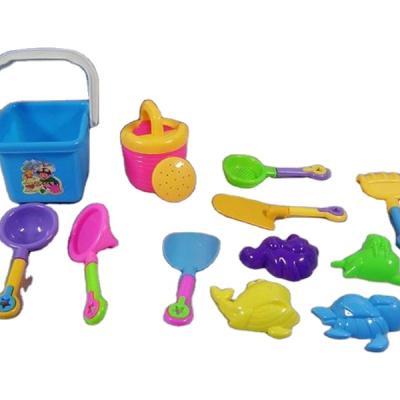 China 12 Pcs Kids Sand Toys Set Funny Sand Molds Beach Toy Sandbox Toys 55*35*93cm for sale