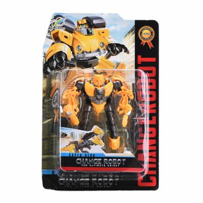 China Cartoon Toy Transform Robot Translucent Action Number Toy Deformation Car Robot Toy For Boys for sale