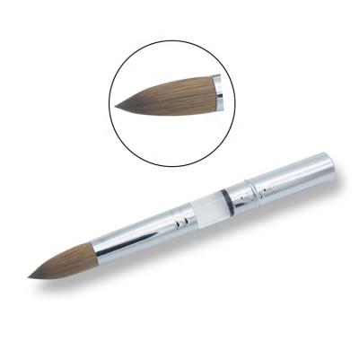 China Professional custom NAIL logo 100 handle nail pen kolinsky acrylic brush for sale