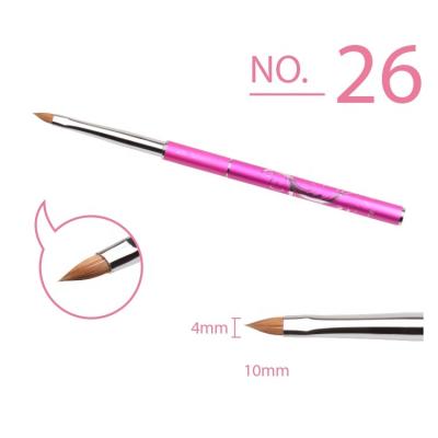 China kolinsky NAIL high quality double side hair nail art brush for nail carving for sale