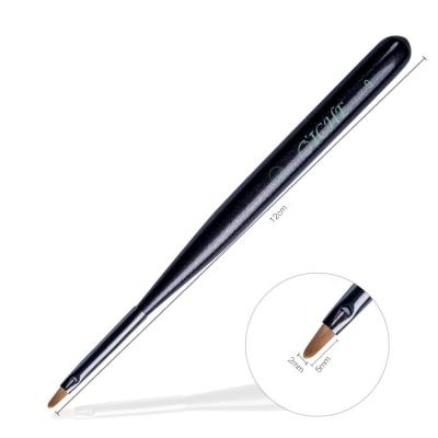 China Finger Nail Beauty OICHE Manicure Nail Care Wood Handle Liner Nylon Nail Art Brush for sale