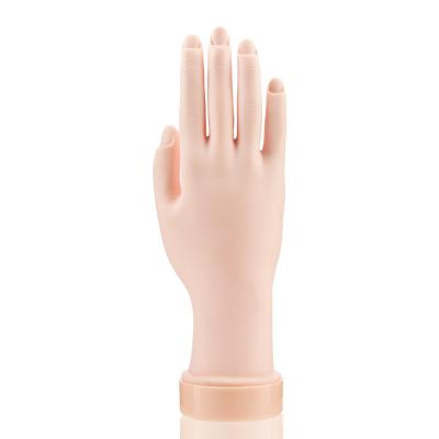 China Flexible Soft Plastic Bending Model Mannequin Painting Practice Tool Nail Art Hand For Salon Practicing Nail for sale