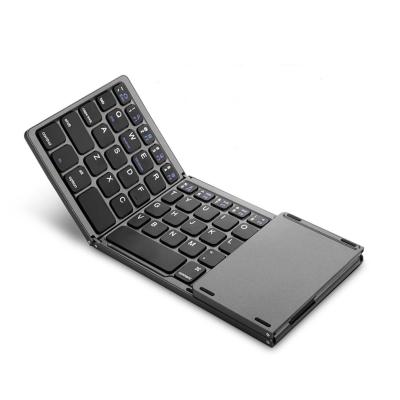 China Wireless Keyboard Universal Folding Slim Rechargeable Numeric Keypad With Touchpad Mini Keyboard Pad Tablet for sale