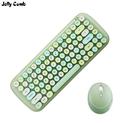 China Laptop\2.4G Wireless Round Keytop Keyboard and Mouse Desktop Comb for Laptop Notebook PC Girls Gift Candy Color for sale