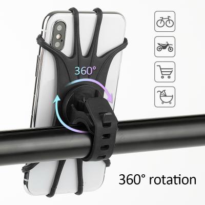 China Adjustable Motorcycle Bicycle Silicone Cell Phone Holder For Mobile Phone Holder Smart Cell Phone Bike Holder for sale