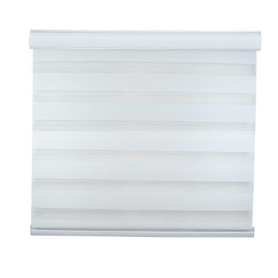 China Minimalist Zebra Blinds Fabric for Windows Day and Night Shading Pure Room Smart Darkening Window Blind for Alexa Google White Blinds for sale