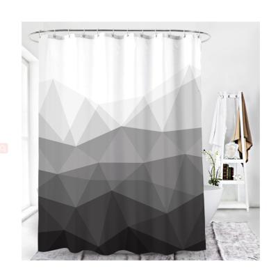 China Sustainable Fashion Luxury Extra Long Floral Curtains Can Be Used For Hotel Bathroom Design Shower Curtain With Hook for sale