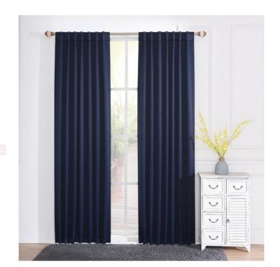 China Customized Sustainable Single Soft Home Bathroom Blackout Waterproof Waterproof Curtain Set With Grommets for sale