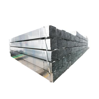 China Structure Pipe 25*25 Galvanized Hollow Section Shelf 5.8m Hot Galvanized Square Steel Pipe for sale