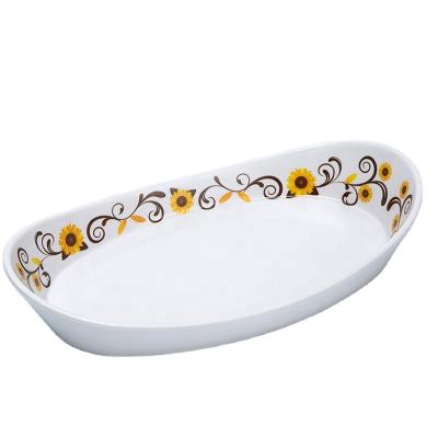 China Plastic Tray Plates Elegant Shell Shaped Fruit Pulp Fruit Melamine Dishes Dinner Set Dish for sale