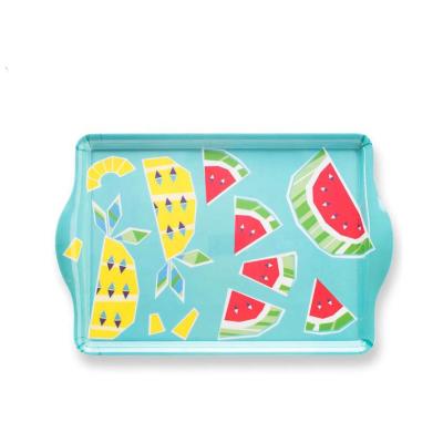 China Hot Selling Durable Hotel Design Durable Cheap Melamine Platters Sandwich Dinner Serving Tray for sale