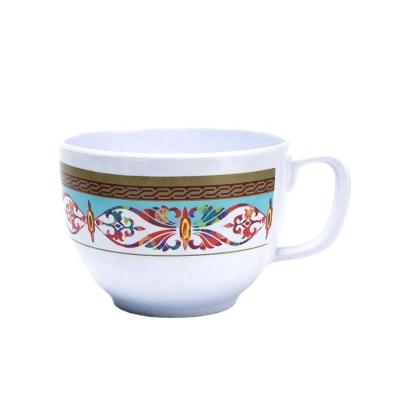 China Wholesale Cheap Viable Custom Design Newest Flower Printing Melamine Cup Plastic Tea Cup For Kids for sale