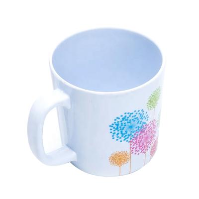 China Sustainable Good Sales Flower Printing Melamine Coffee Mug With Handle for sale