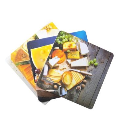 China Modern Custom Made Plastic Melamine Vegetable Cutting Board Meat Square OEM Printing Chopper For Kitchen for sale