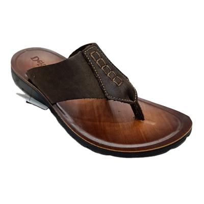 China Custom New Lightweight Comfortable Factory Style Men's Flip Flops -Unique PU Slippers for Men Genuine Leather for sale